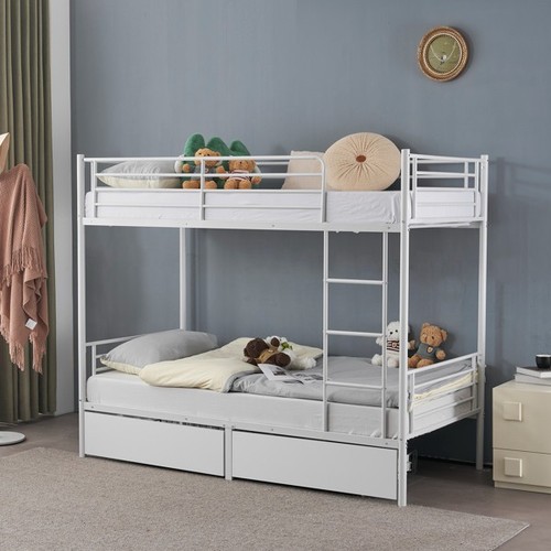 Metal bunk bed twin over - metal,