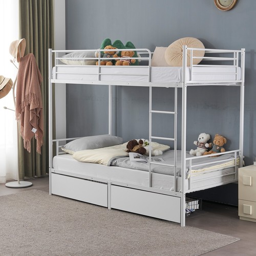 White twin bunk bed frame - bunk, 3ft