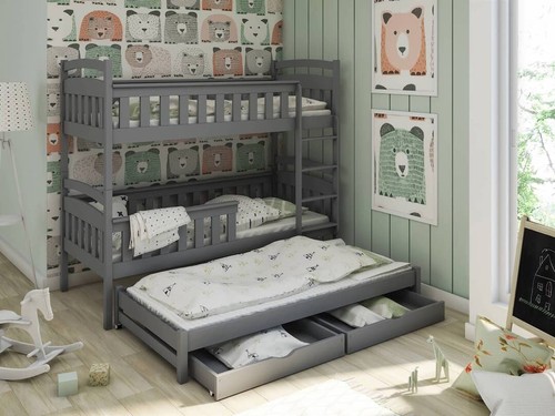 Children wooden pine - pine, bunk