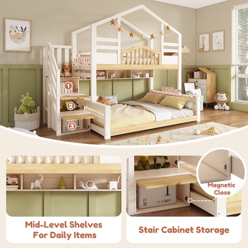 Bunk beds for kids staircase - bunk, kids,