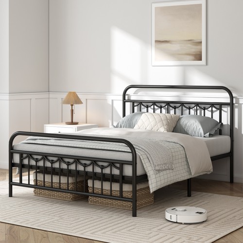 Metal bed frame headboard - bed, w/headboard