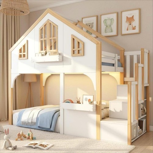 3ft single wooden house bunk - single,