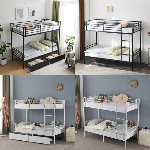 3ft metal single bunk bed - single,