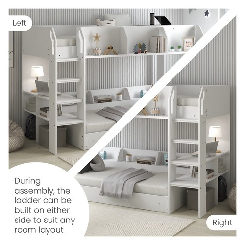 White bunk bed - white,