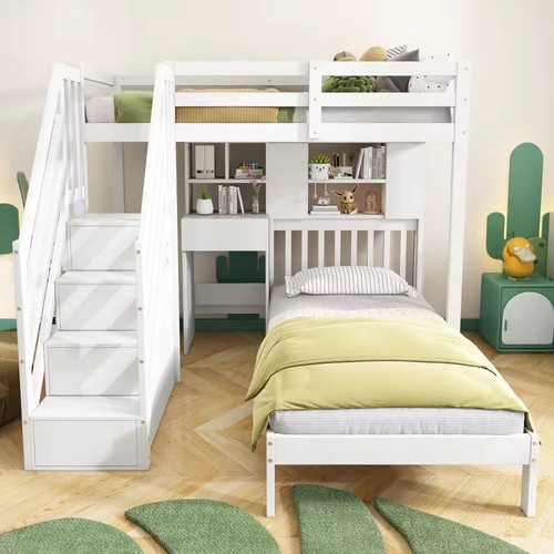 Kids bunk bed - 90x190cm, with